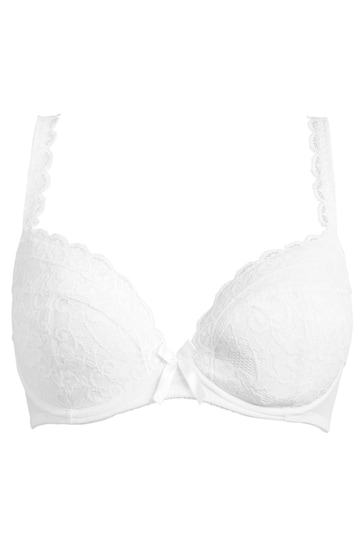 Buy Pour Moi White Rebel Padded Plunge Bra from the Next UK online shop