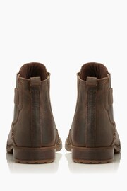 Dune London Brown Heavy Duty Leather Simon Ankle Boots - Image 5 of 7