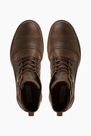 Dune London Brown Heavy Duty Leather Simon Ankle Boots - Image 5 of 6