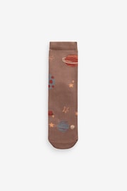 Multi Space Print Cosy Terry Cotton Rich Socks 5 Pack - Image 4 of 7