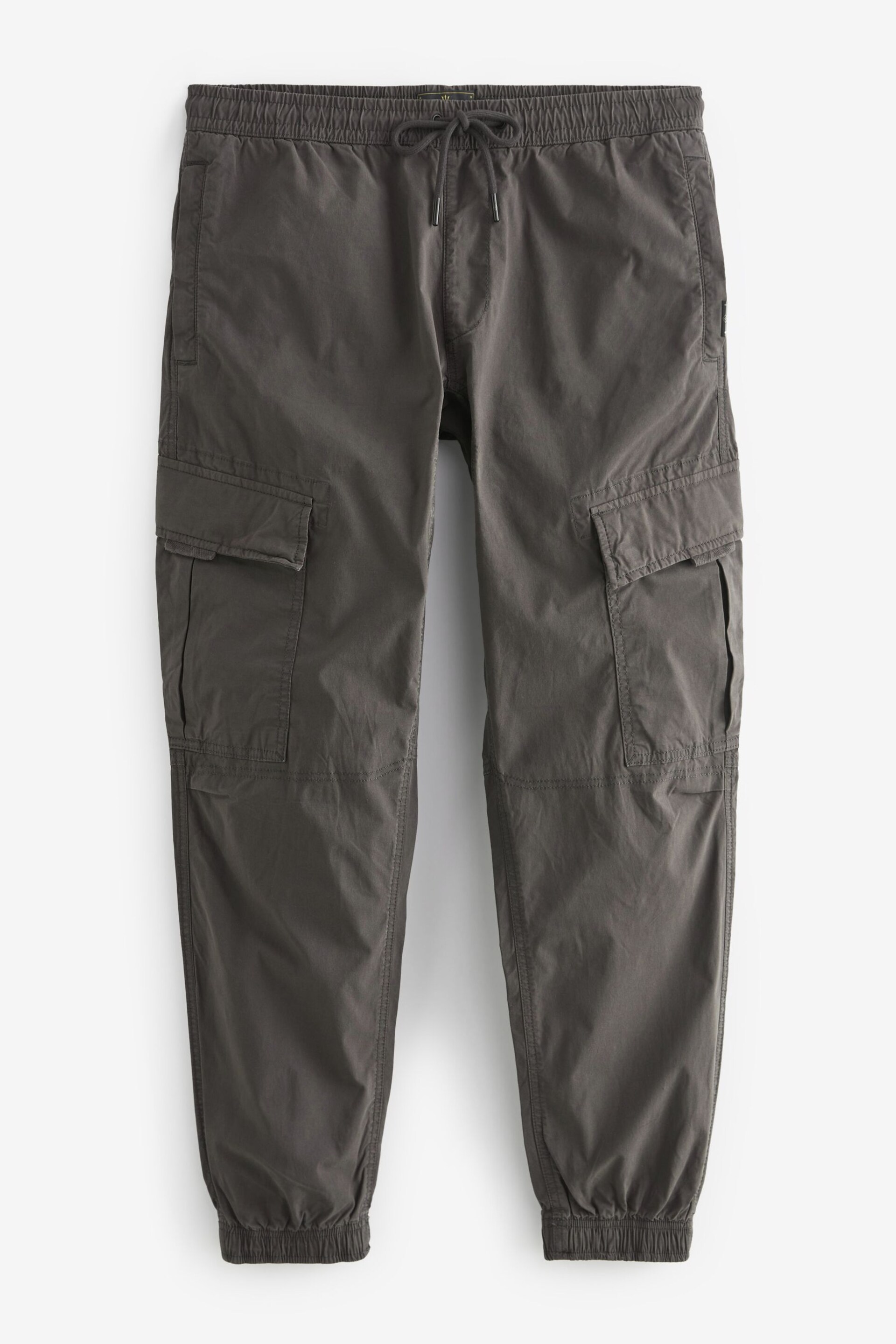 Charcoal Grey Slim Tapered Stretch Utility Cargo Trousers - Image 7 of 12