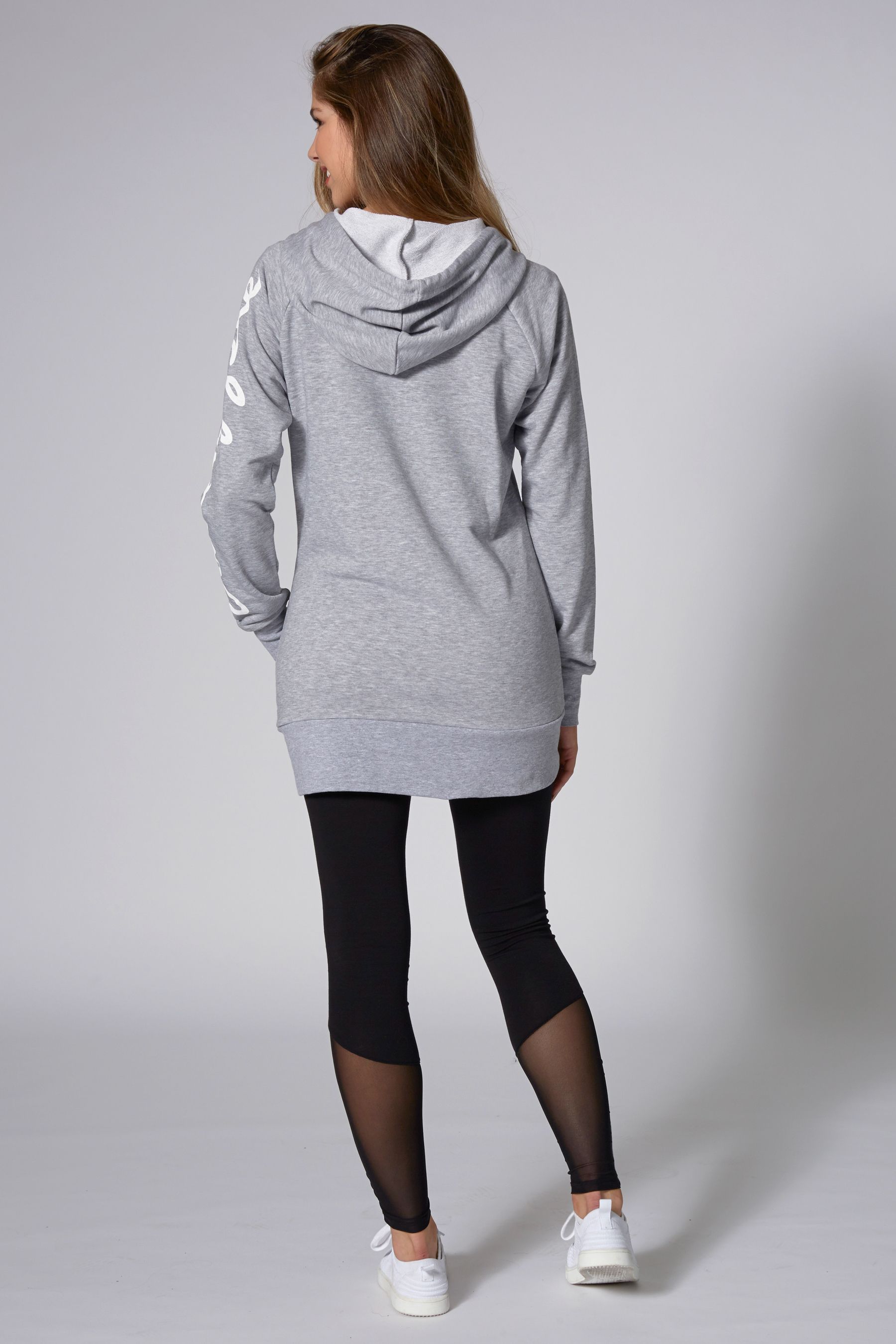 Buy Pineapple Light Grey Longline Logo Hoodie from the Next UK online shop