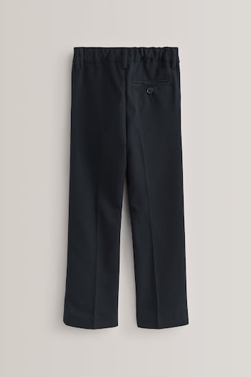 Navy Slim Waist School Pleat Front Trousers (3-17yrs)