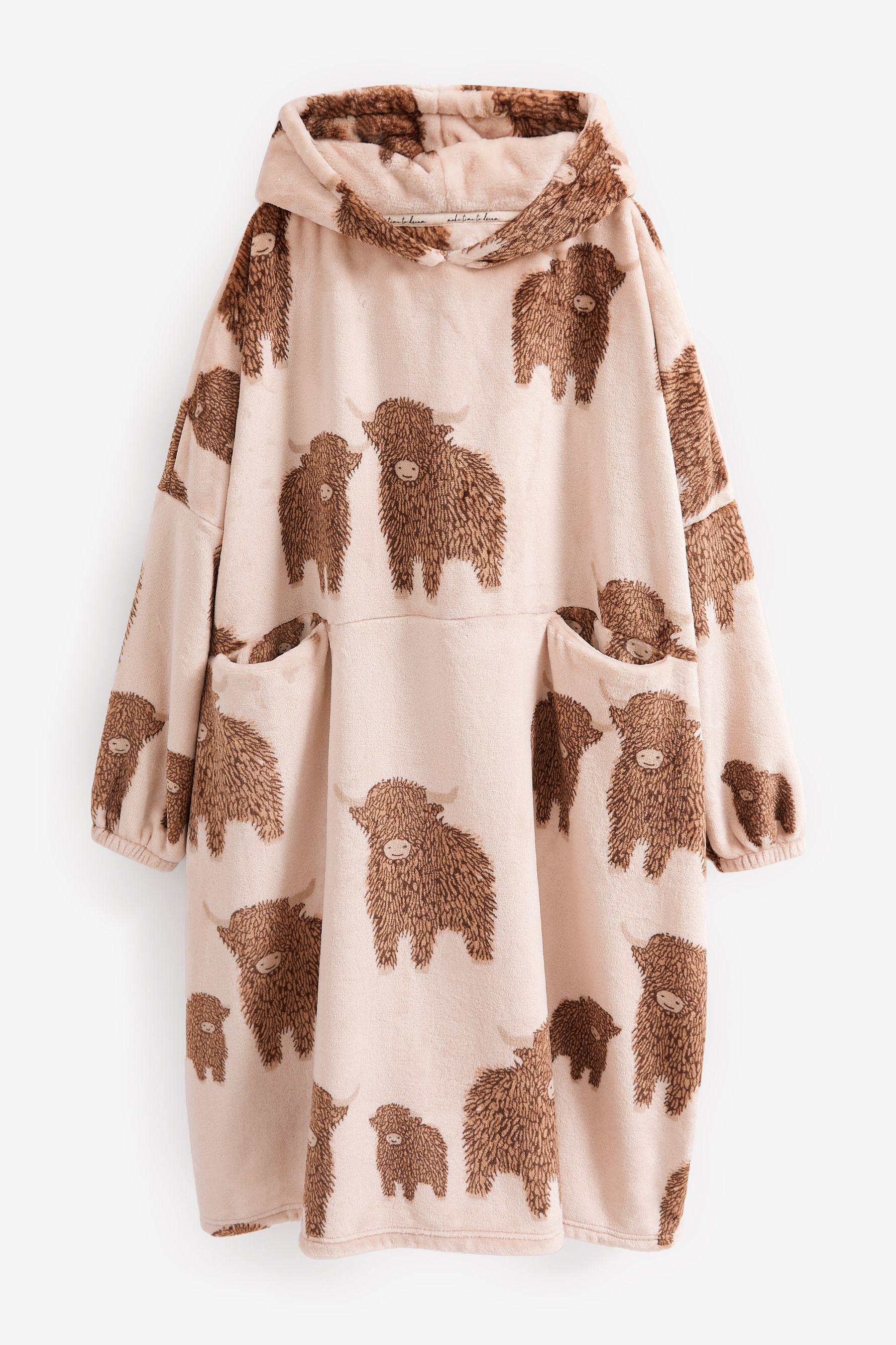 Cow print hooded blanket shop