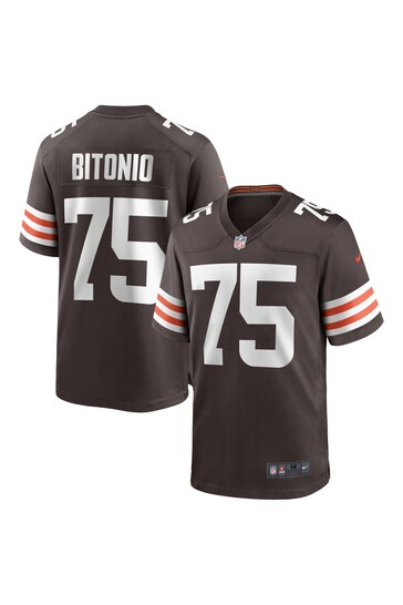 Buy Nike Brown NFL Cleveland Browns Game Team Colour Jersey - Joel ...