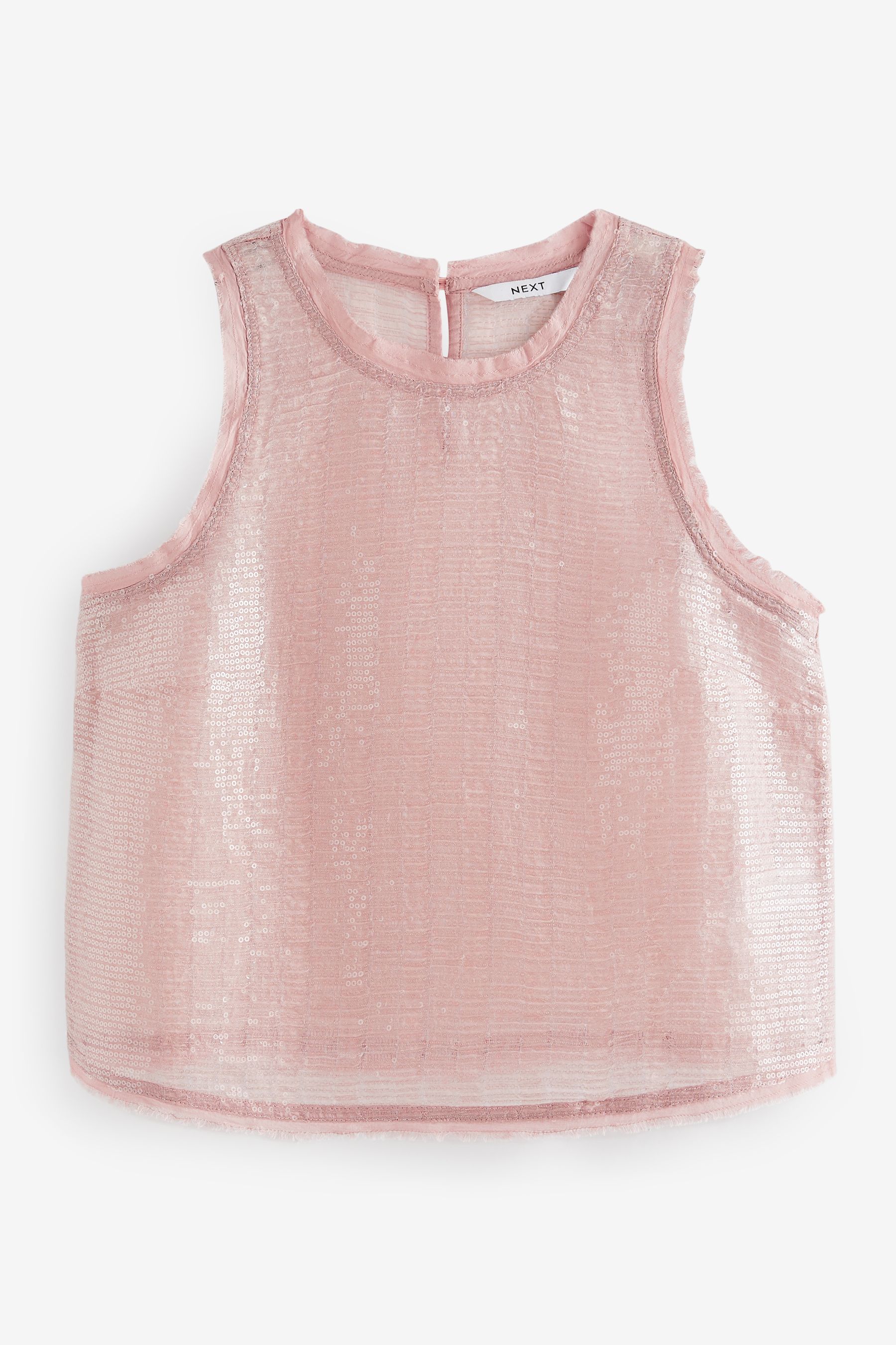 Pink sequin tank top new arrivals