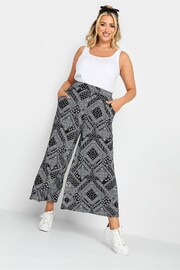 Yours Curve Black Jersey Midaxi Culottes - Image 2 of 3