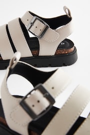 White Chunky Corkbed Sandals - Image 6 of 6
