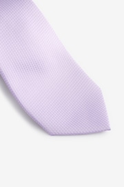 Lilac Purple Textured Tie - Image 2 of 3