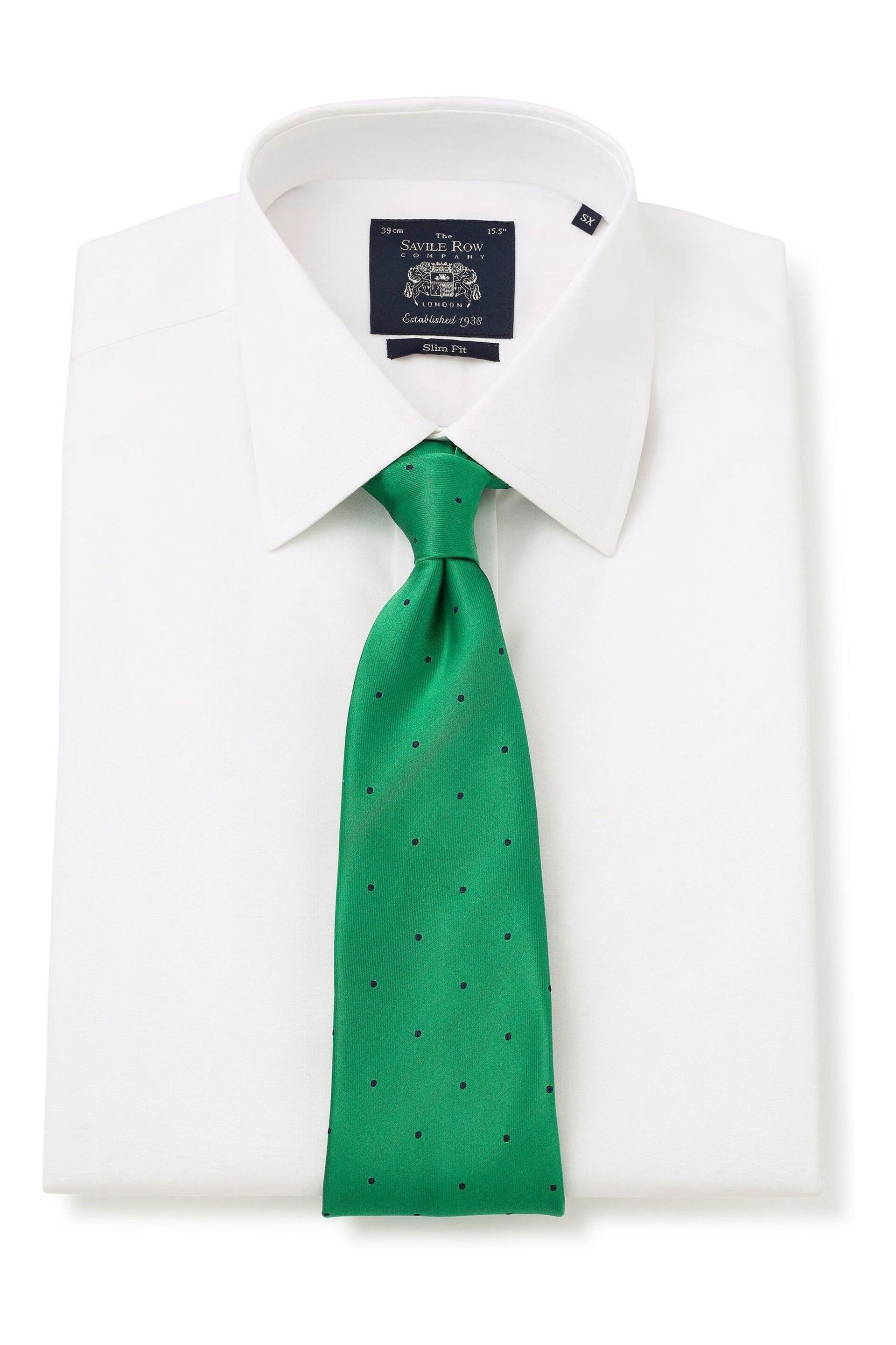 Savile Row White Poplin Slim Fit NonIron Double Cuff Shirt - Image 1 of 4