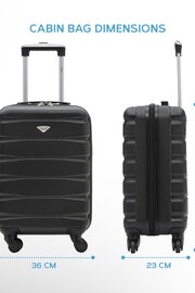 Flight Knight 56x36x23cm 4 Wheel ABS Hard Case Cabin Carry On Hand Black Luggage - Image 4 of 7