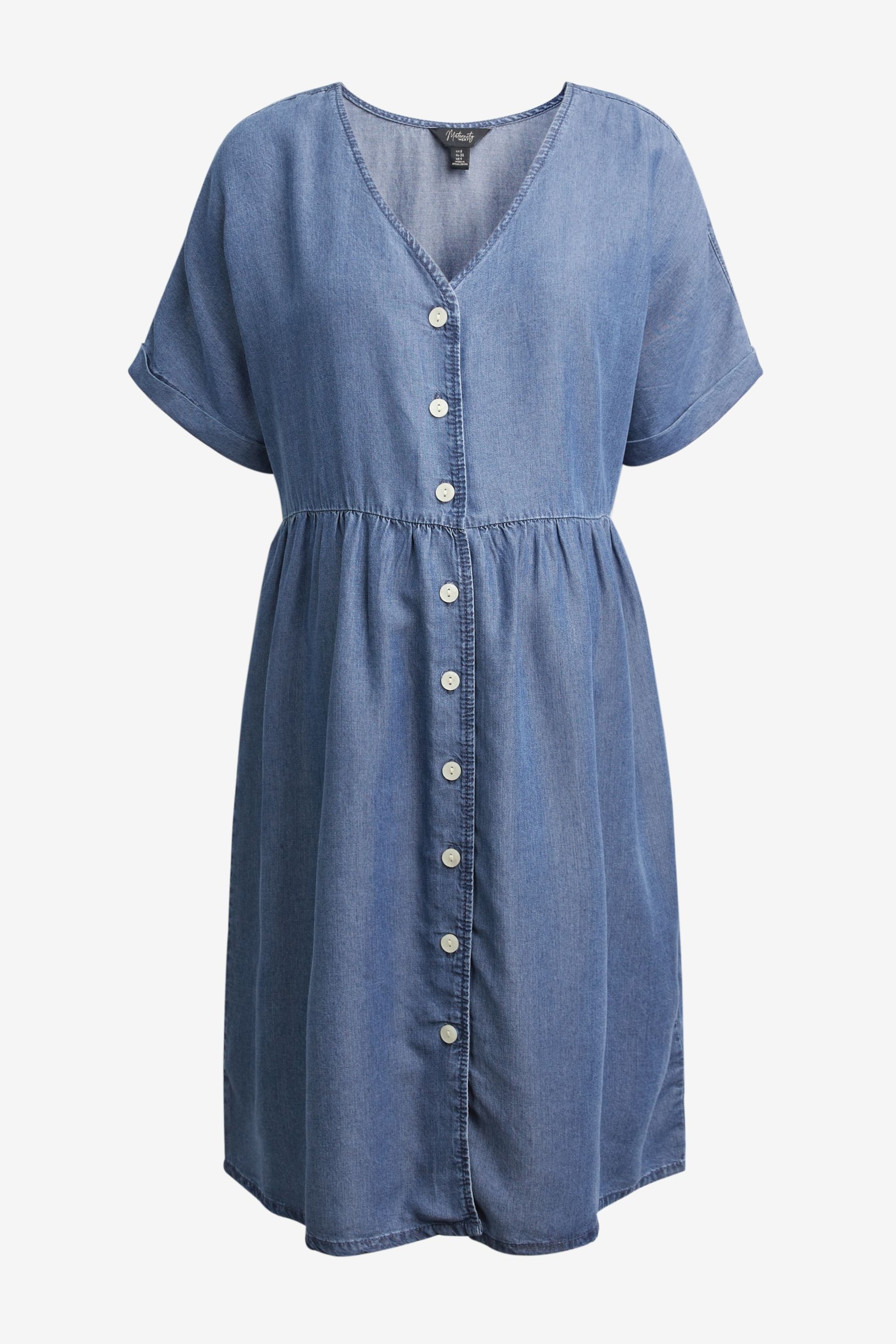 Mid Blue Maternity Denim Dress - Image 6 of 7