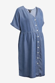 Mid Blue Maternity Denim Dress - Image 7 of 7