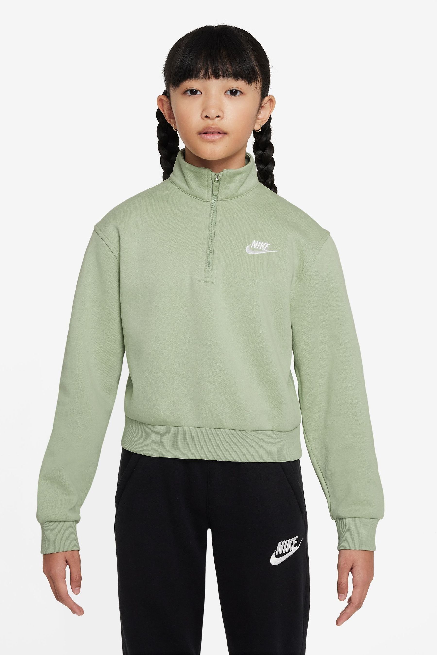 Nike club half zip sweat sales