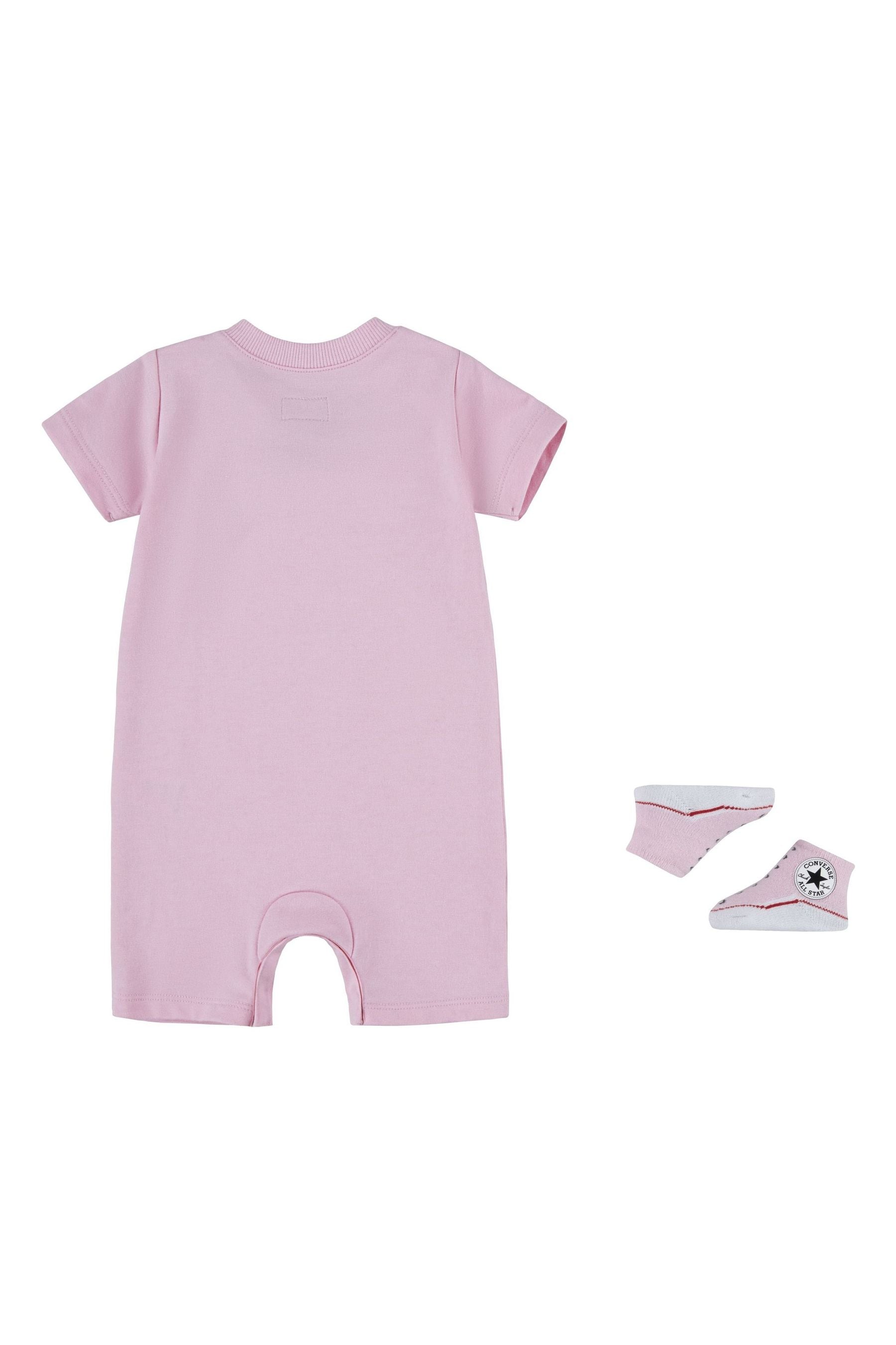 Buy Converse Pink 100 Cotton Romper and Bootie Baby Set from Next Luxembourg