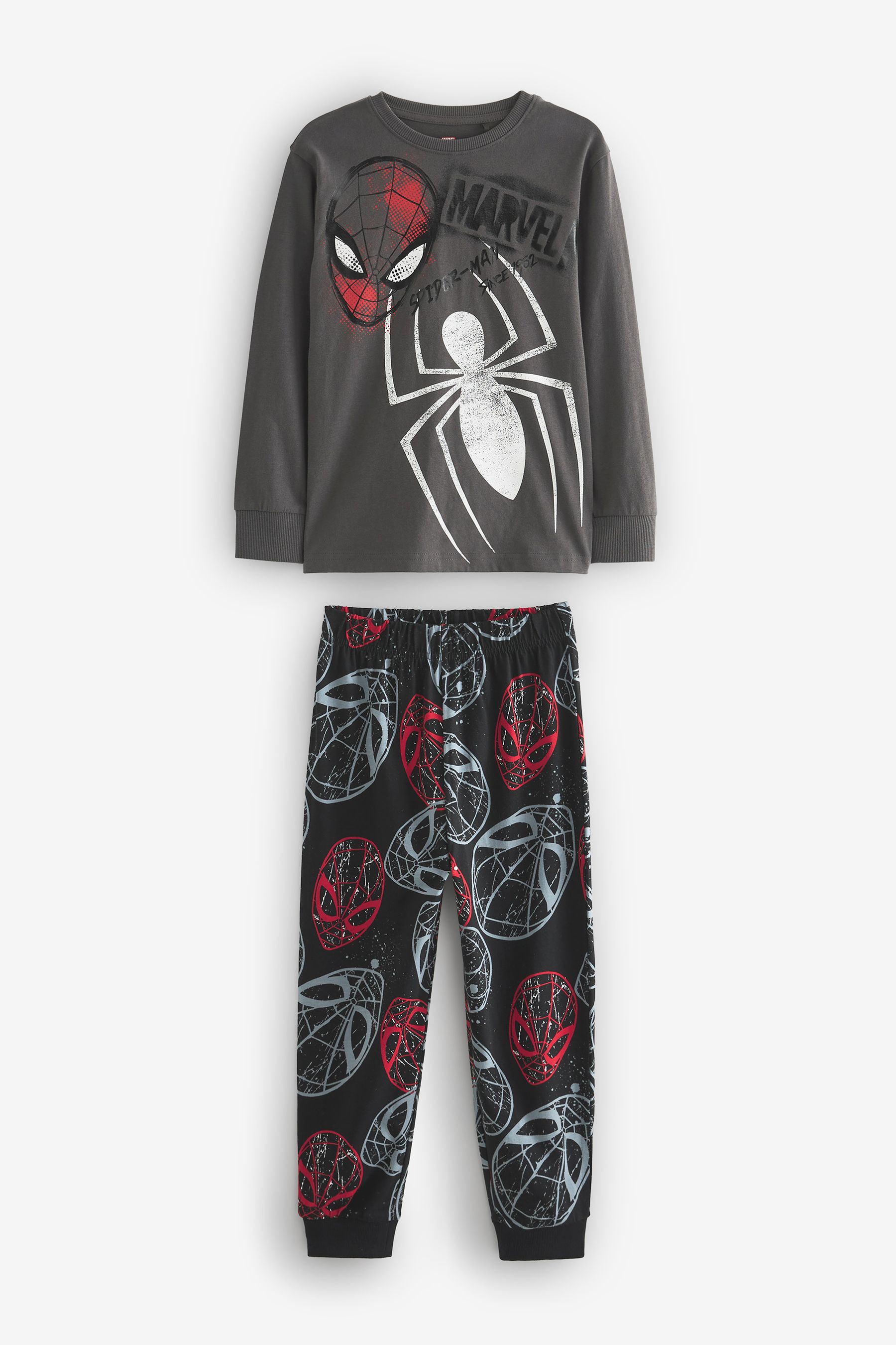 Buy Grey Marvel Spider Man Long Sleeve Pyjamas 3 16yrs from the Next UK online shop