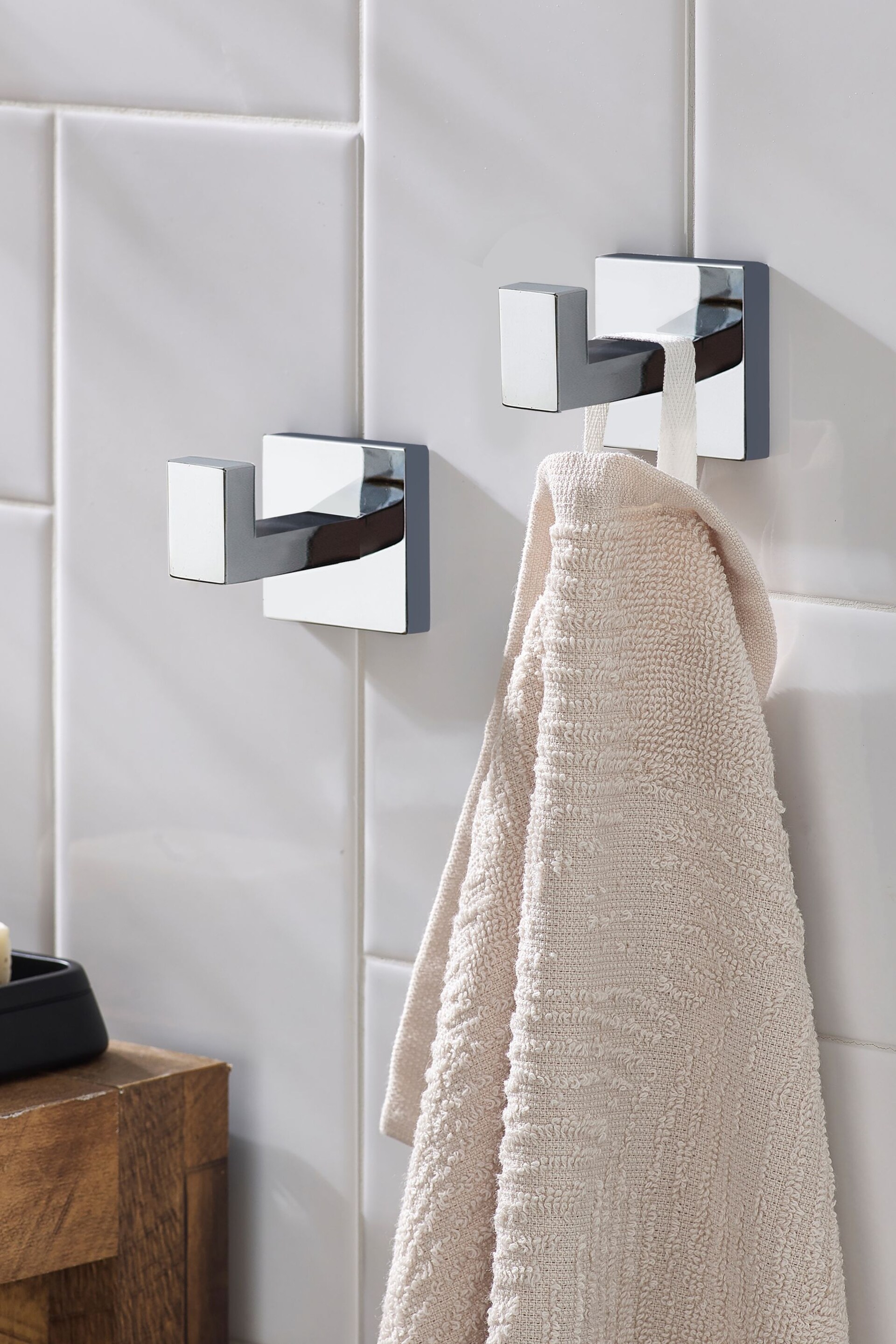 Chrome Wall Mount Hooks - Image 1 of 2