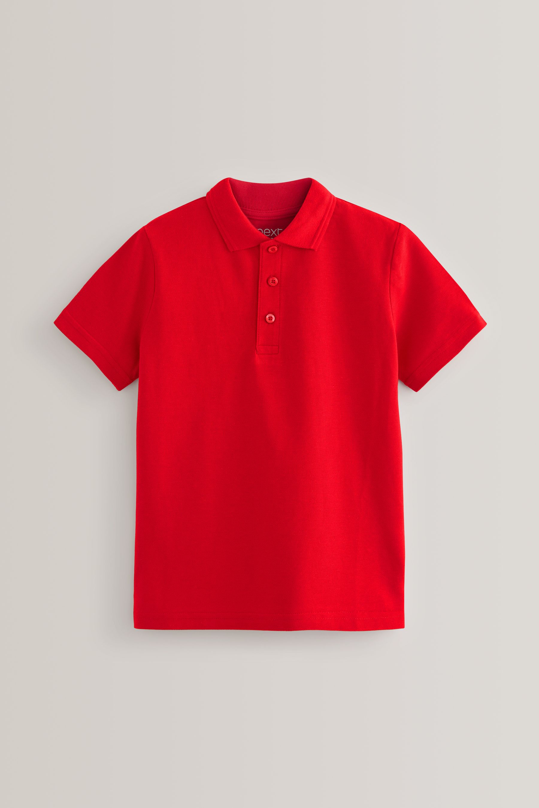 Red 2 Pack Cotton School Short Sleeve 100 Cotton Polo Shirts 3 16yrs