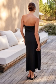 Black Bandeau Jersey Summer Dress - Image 3 of 7