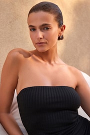 Black Bandeau Jersey Summer Dress - Image 4 of 7