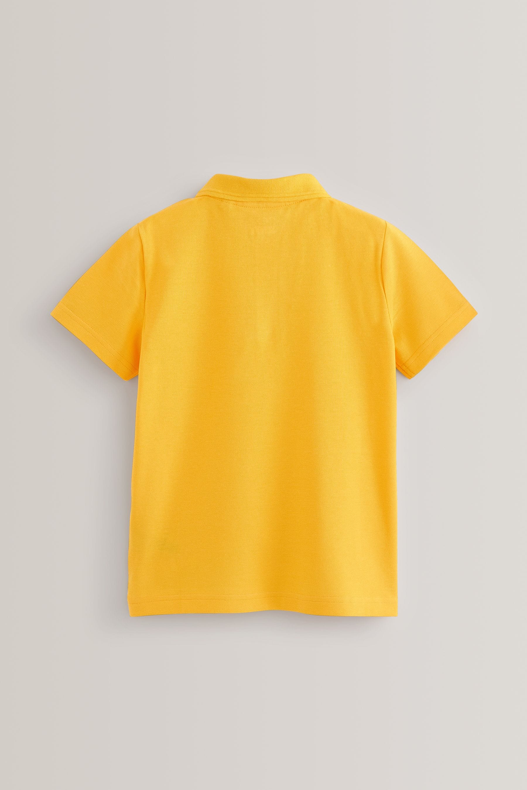Buy Yellow 2 Pack Cotton School Polo Shirts 3 16yrs from the