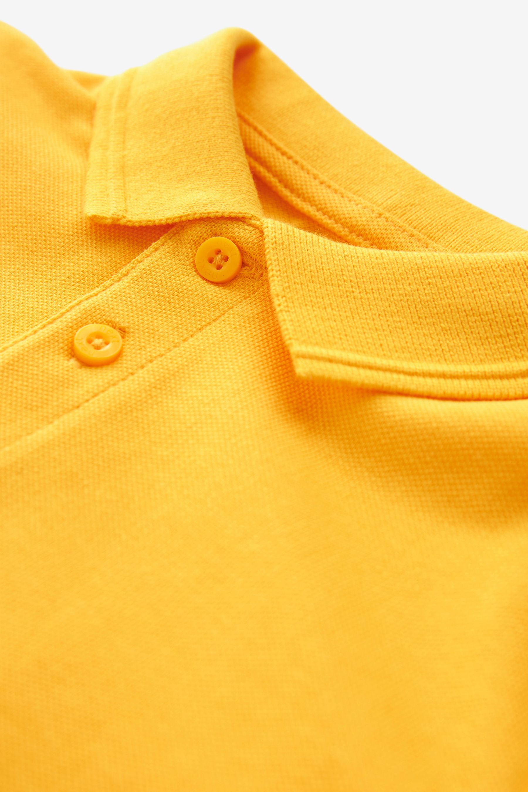 Yellow school polos store