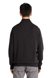 Timberland Organic Cotton 1/4 Zip Black Jumper - Image 2 of 5