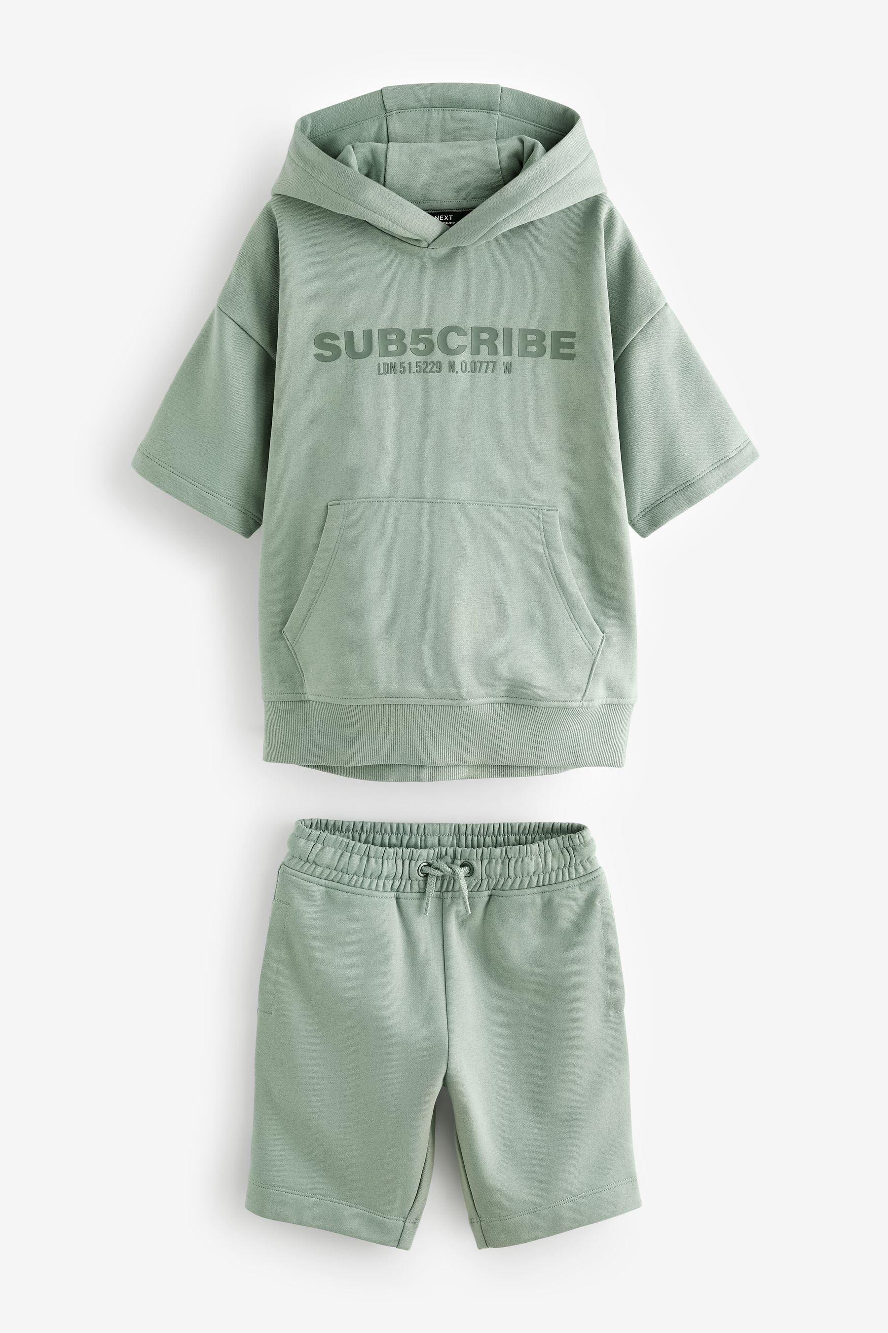 Next Minerals Short Sleeve Hoodie and Shorts Set 3 16yrs