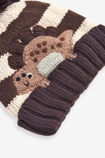 Mono Dinosaur Knitted Hat (3mths-10yrs)