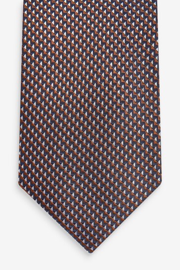 Rust Brown Texture Silk Tie