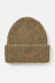 Joules Eloise Brown Oversized Knitted Beanie Hat - Image 3 of 4