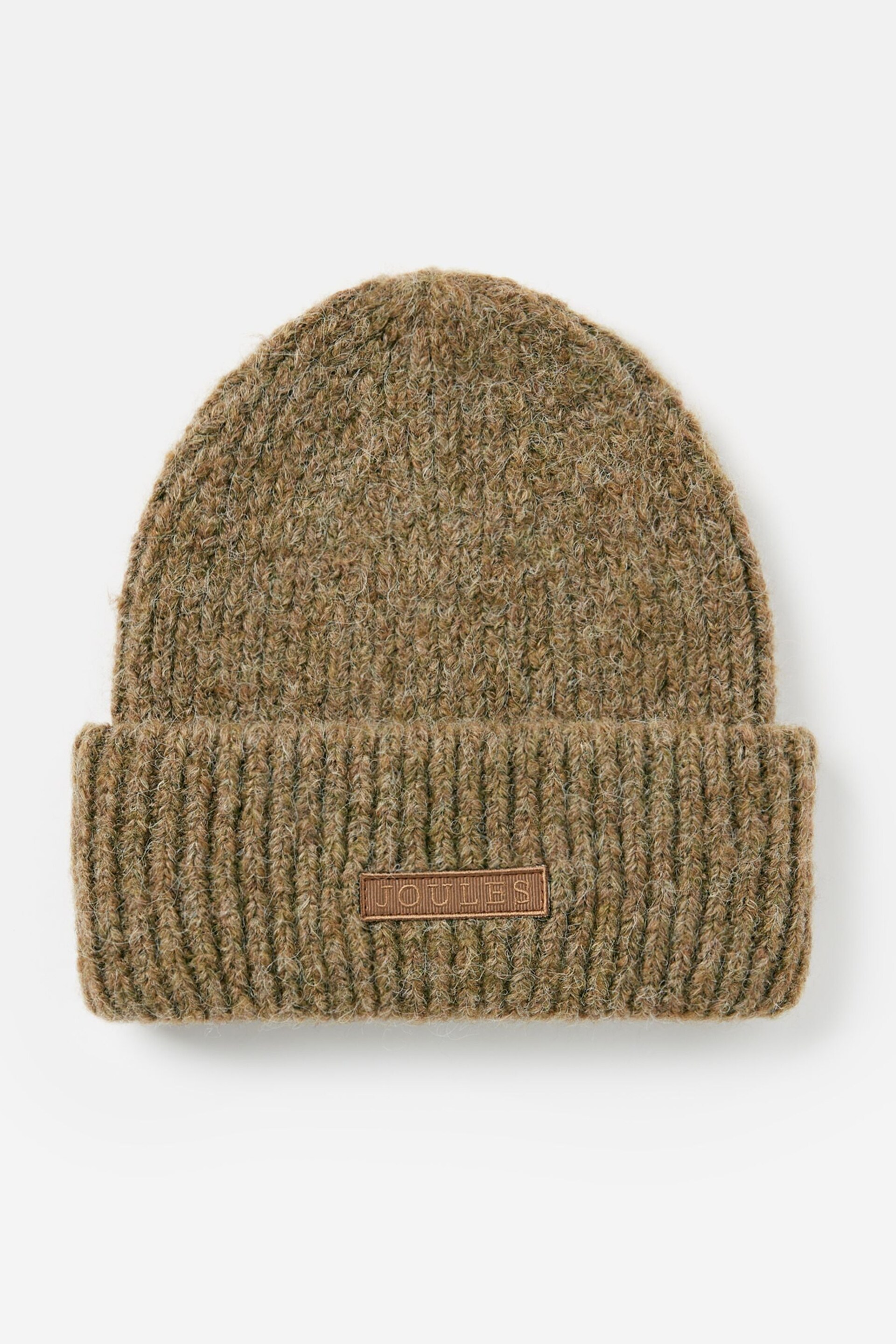 Joules Eloise Brown Oversized Knitted Beanie Hat - Image 3 of 4