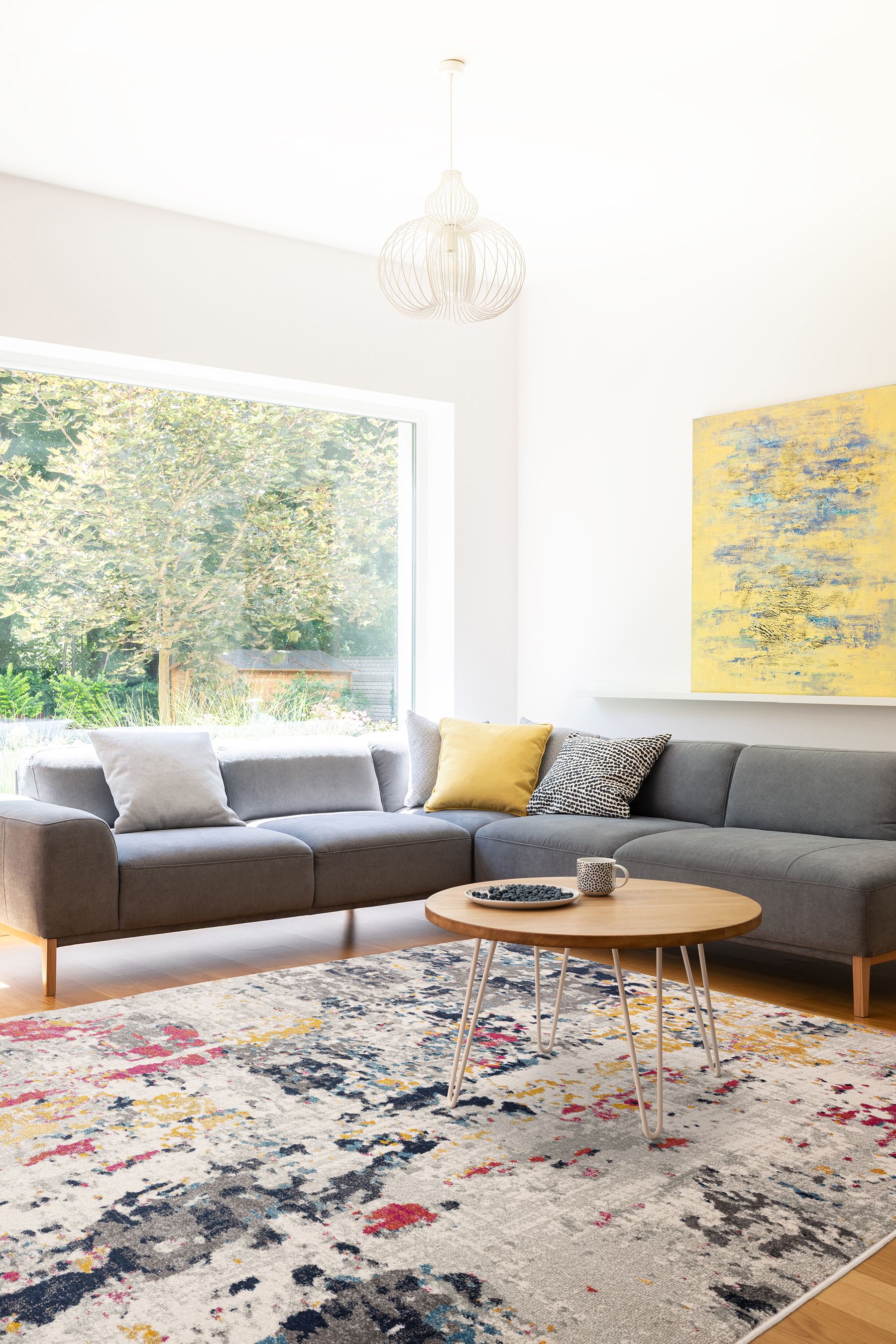 Grey sale sofa rug