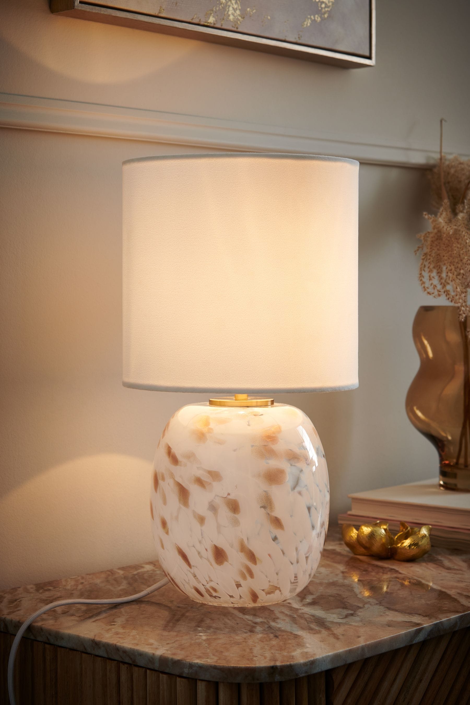 Buy Brass Confetti Glass Table Lamp from the Next UK online shop