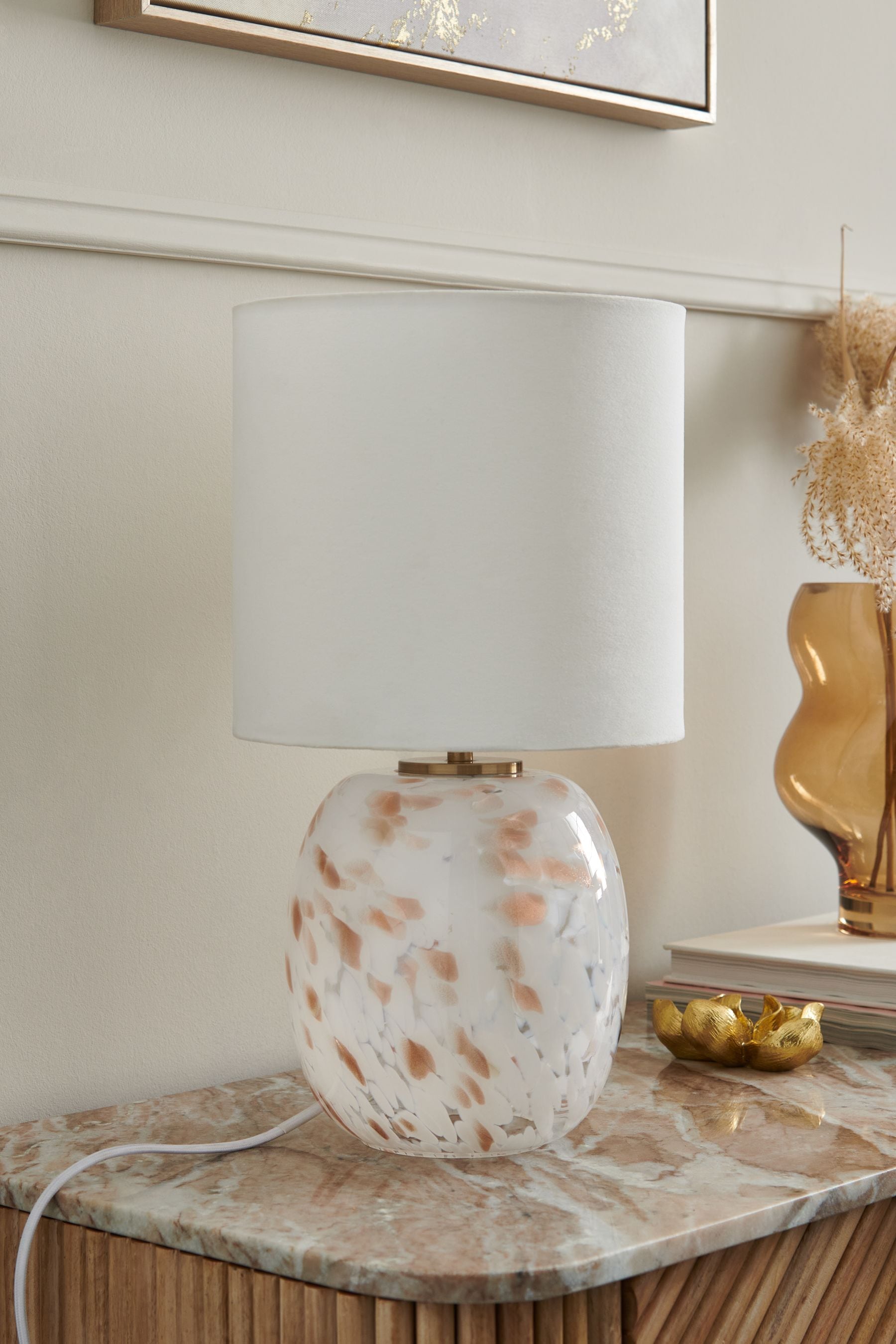 Confetti glass store table lamp