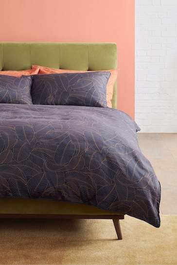 Swoon Navy Klee Duvet Cover and Pillowcase Set