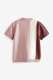 Pink Stripe Short Sleeved Polo Shirt (3mths-7yrs) - Image 2 of 3