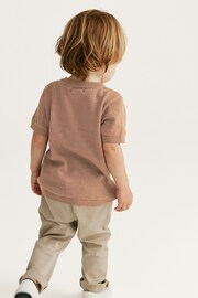 Tan Textured Knitted T-Shirt (3mths-7yrs) - Image 3 of 7