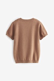 Tan Textured Knitted T-Shirt (3mths-7yrs) - Image 6 of 7