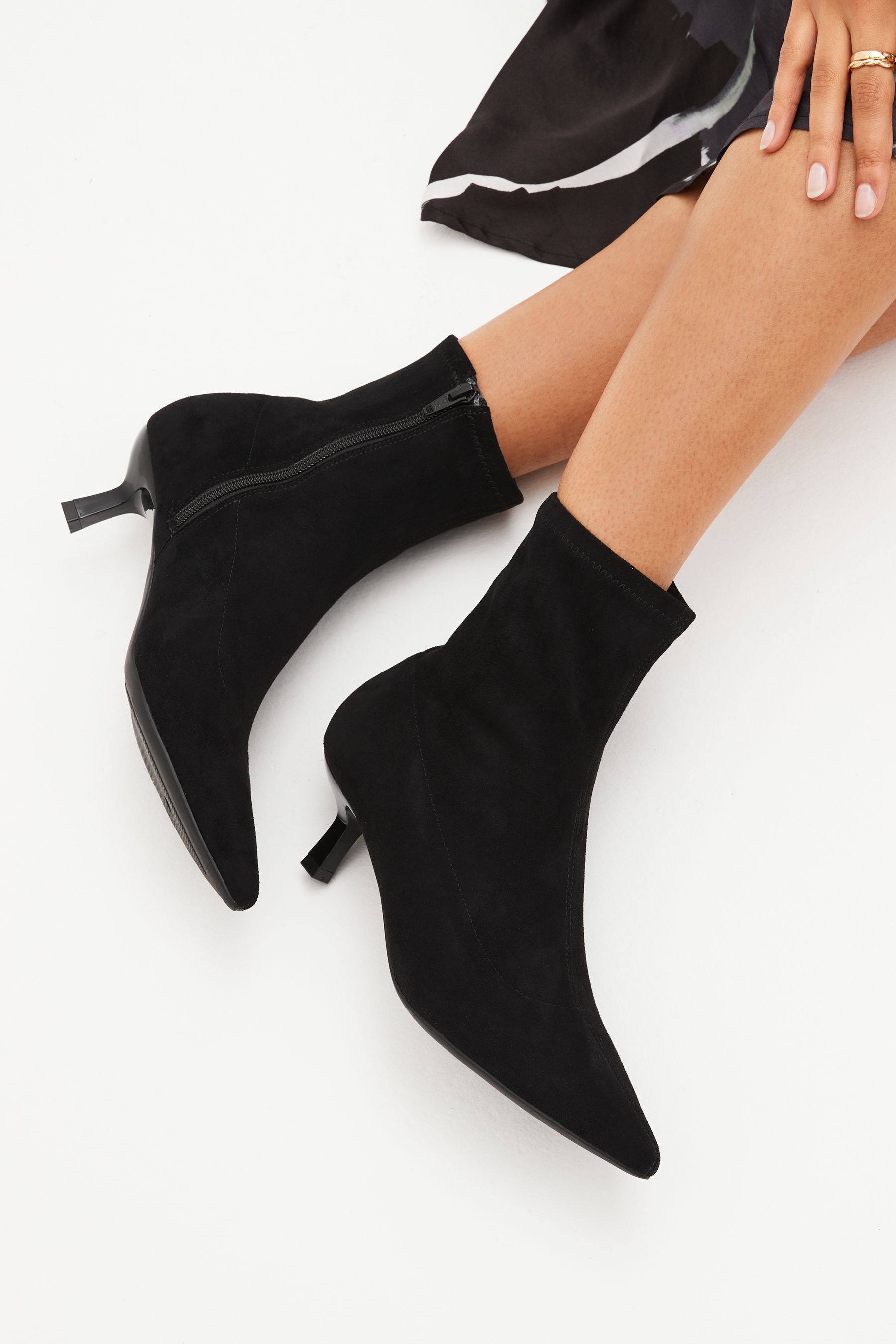 Black Forever Comfort Ankle Sock Boots