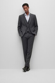 BOSS Grey Slim Fit Suit :Trousers - Image 5 of 6