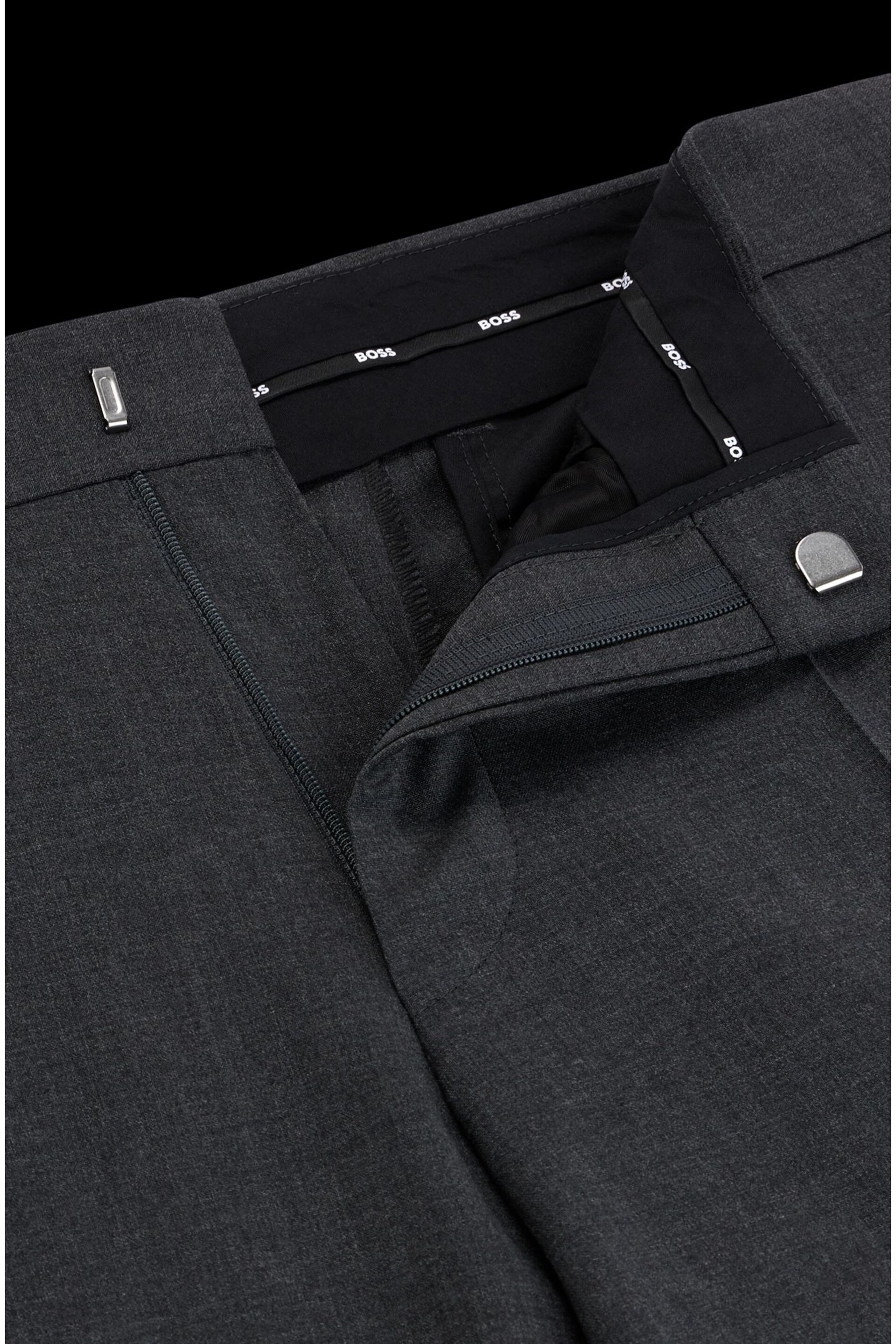 BOSS Grey Slim Fit Suit :Trousers - Image 6 of 6