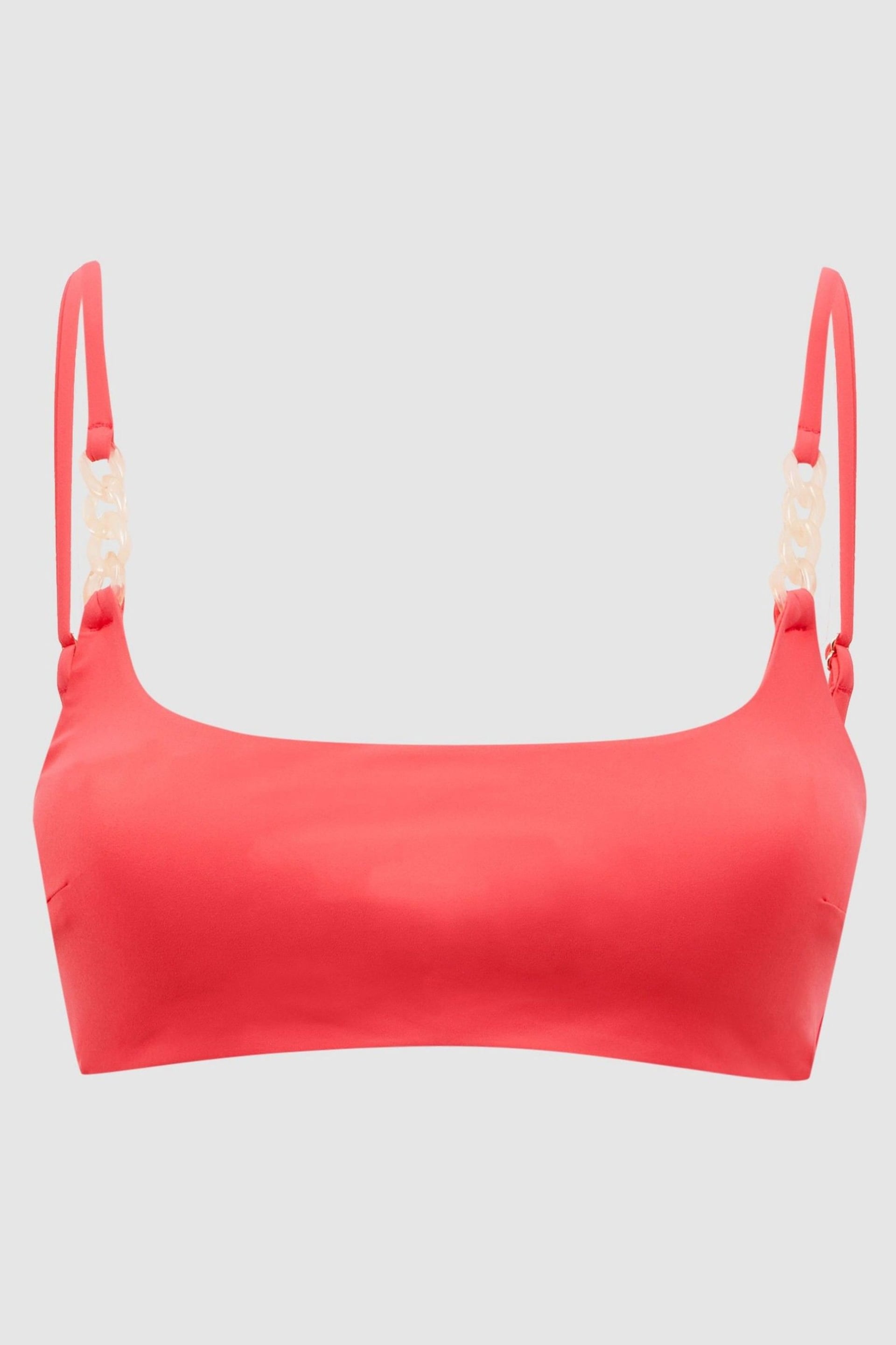 Reiss Coral Miley Square Neck Chain Bikini Top - Image 2 of 5