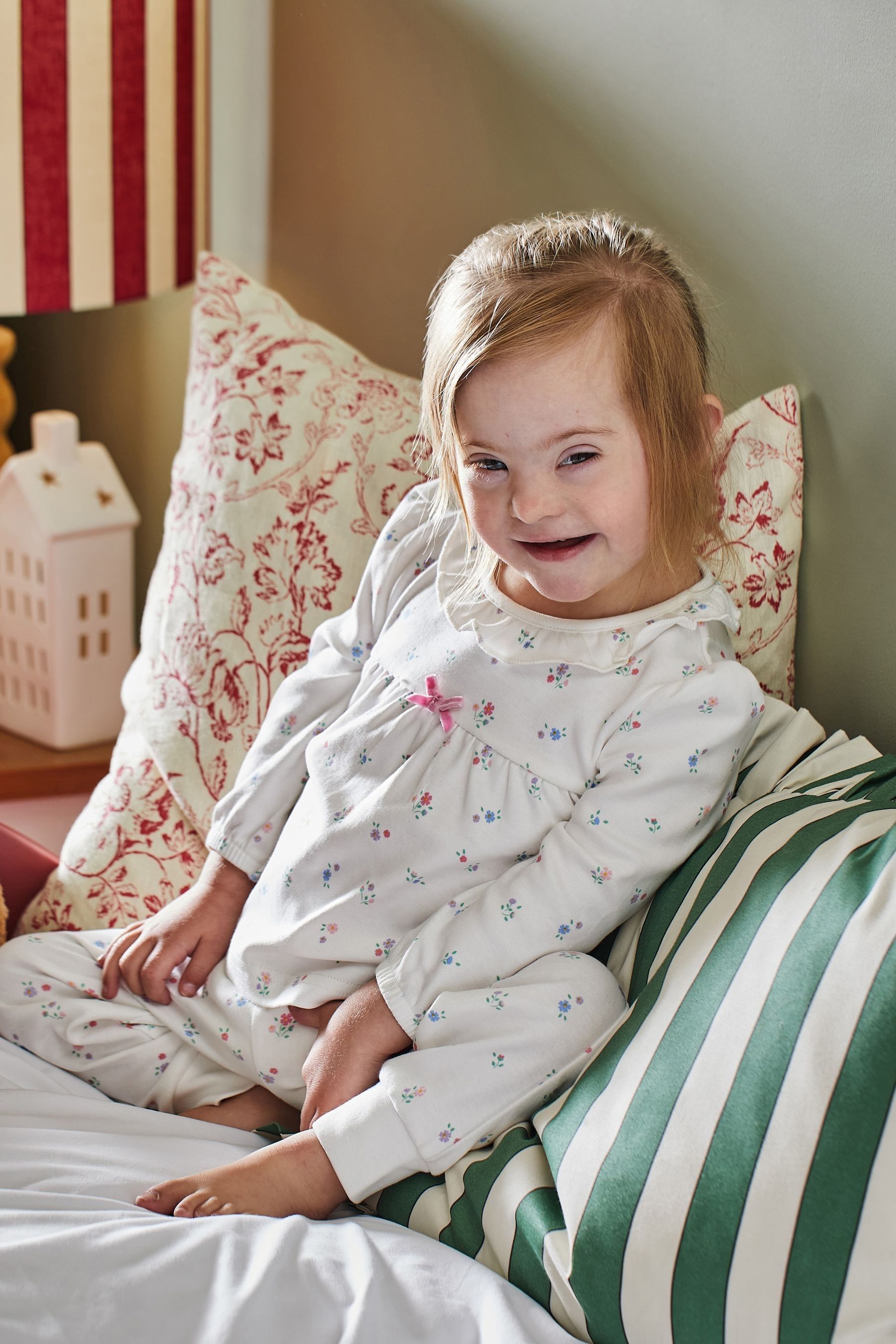 Buy JoJo Maman B b Cream Pretty Ditsy Jersey Pyjamas from the