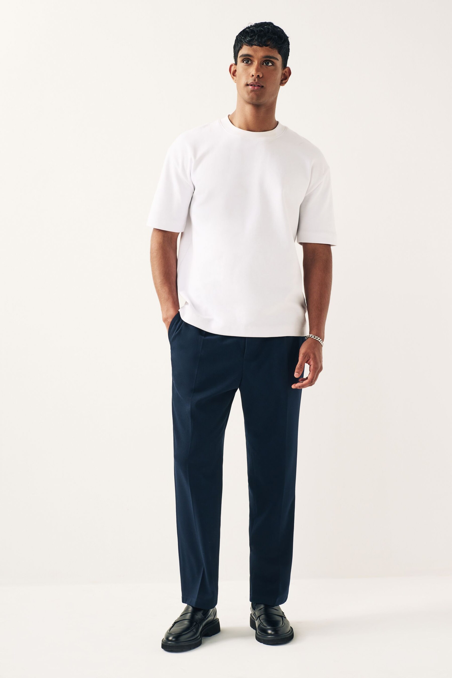 Navy Blue Relaxed Fit EDIT Jogger Trousers - Image 2 of 8