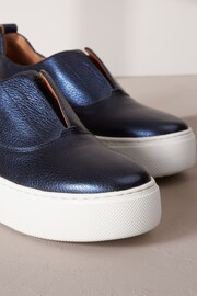 Blue Slip On Signature Forever Comfort® Leather Chunky Wedge Platform Trainers - Image 3 of 6