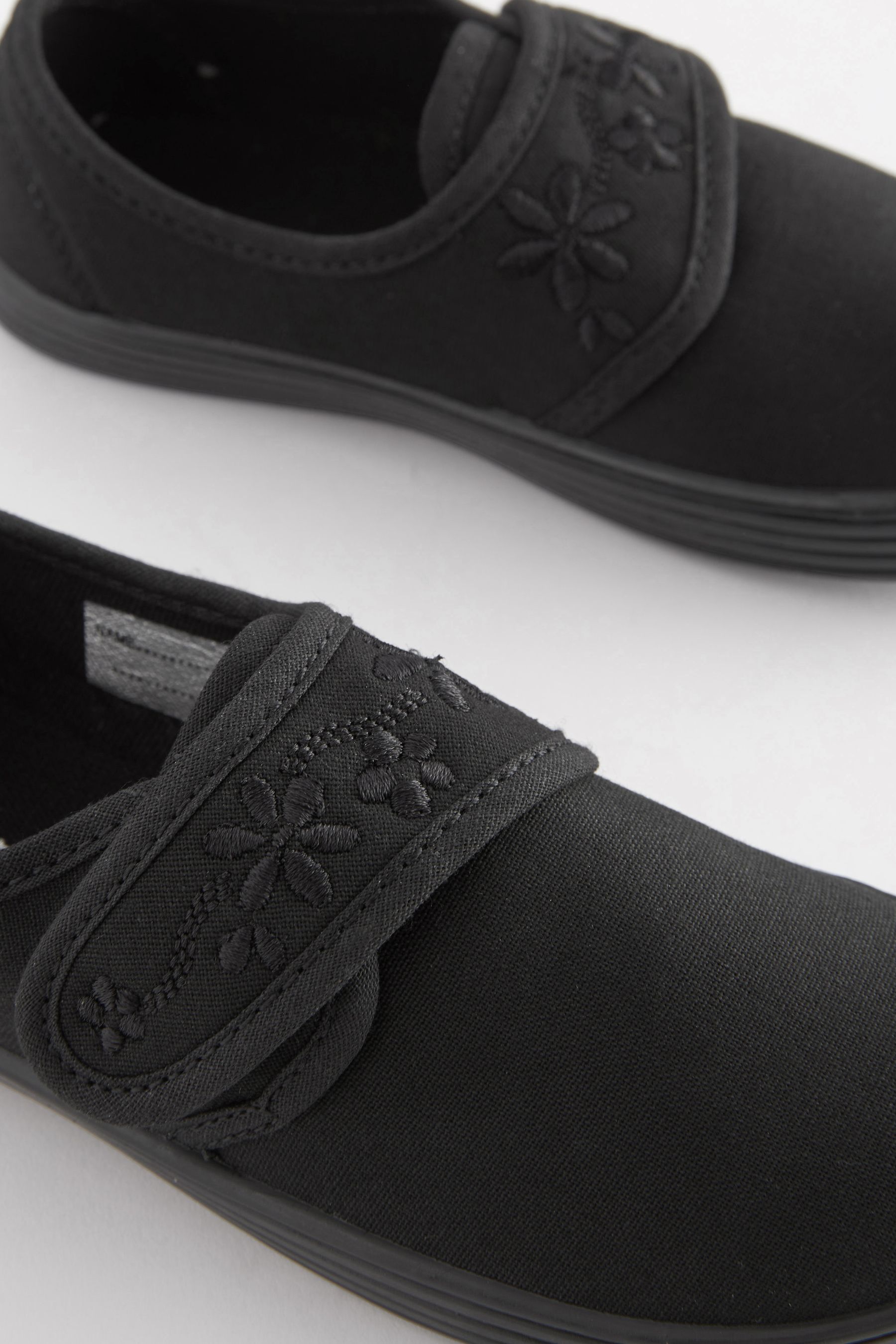 Next black plimsolls top