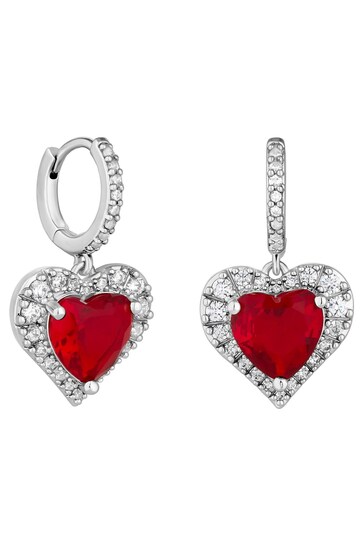 Mood Silver Cubic Zirconia Heart Gift Boxed Earrings