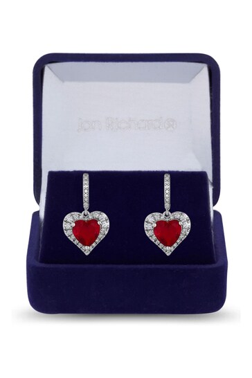 Mood Silver Cubic Zirconia Heart Gift Boxed Earrings