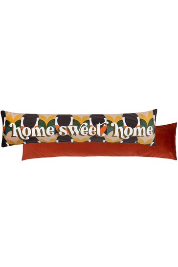heya home Orange Home Sweet Home Velvet Draught Excluder Cushion
